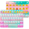 Pink Cloud Emoji Keyboard Skin App by Colorful Design