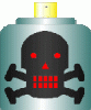 +skull+spraycan+danger+ clipart