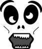 +scary+monster+cartoon+zombie+face+ clipart