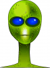 +strange+alien+face+green+ clipart