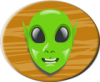 +strange+mounted+alien+head+ clipart