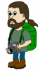 +nicu+cartoon+character+hiker+ clipart