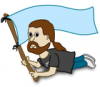 +nicu+cartoon+character+holding+flag+ clipart