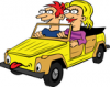 +people+girl+and+boy+driving+car+ clipart