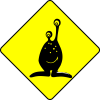 +sign+Caution+alien+ clipart