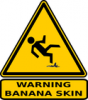 +sign+warning+banana+skin+ clipart