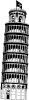 +building+structure+leaning+tower+ clipart