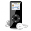 +icon+music+multimedia+player+ipod+video+black+ clipart