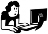 +school+student+on+computer+ clipart