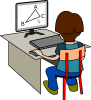 +child+kid+children+student+geometry+computer+ clipart