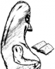 +read+monster+with+a+book+ clipart