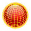 +education+sphere+globe+yellow+lines+on+red+ clipart
