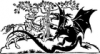 +monster+dragon+and+St+George+ clipart