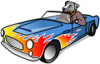 +animal+canine+canid+dog+driving+sports+car+ clipart