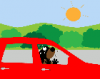 +animal+canine+canid+dog+hot+car+ clipart