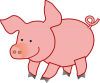 +pink+pig+farm+animal+bacon+ clipart