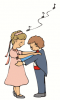 +marry+marriage+wedlock+matrimony+normal+wedding+flower+girl+and+ring+bearer+dancing+ clipart
