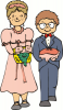 +marry+marriage+wedlock+matrimony+wedding+ring+bearer+and+flower+girl+ clipart