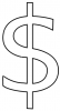 +money+currency+loot+dinero+dollar+sign+hollow+ clipart