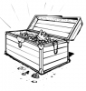 +money+currency+loot+dinero+treasure+chest+ clipart