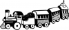 +toy+play+toy+train+BW+ clipart