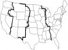 +state+territory+region+map+normal+time+zones+US+ clipart