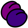 +fruit+food+produce+plums+icon+ clipart