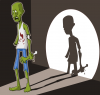 +zombie+monster+evil+scary+shadow+ clipart